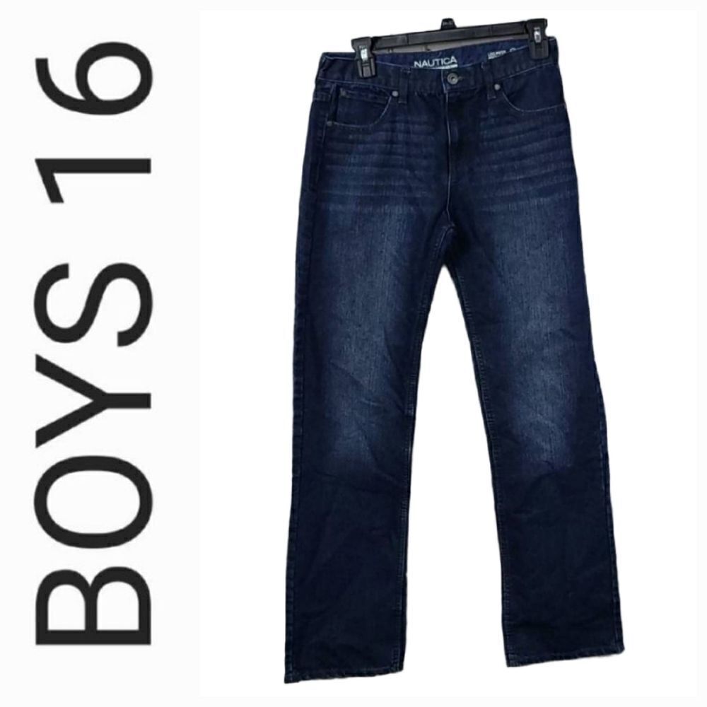 Nautica Boys Stanley Straight Leg Jeans – Dark Blue Denim | Youth 16 | 28x30
